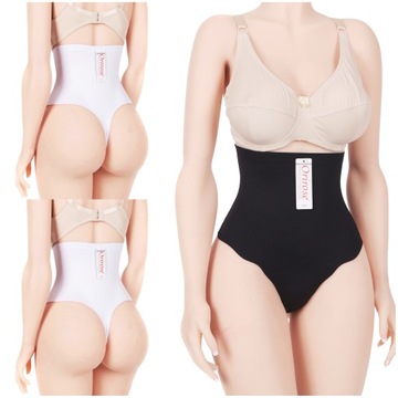 3szt Orirose MAJTKI stringi WYSZCZUPLAJĄCE brzuch modelujące LASEROWE SIZE+