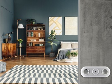 РОЗЕТКА ЛОФТ РЕТРО ВИНТАЖ 230В С ШТЫРЬКОМ, БЕЛАЯ JLM