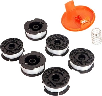 ŻYŁKA SZPULE DO PODKASZARKI BLACK&DECKER 8.5m, 6 sztuk A6481/A6485