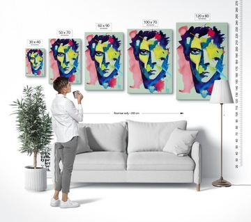 Картина на холсте гостиная спальня абстрактное лицо красочное ABST00098 60x90