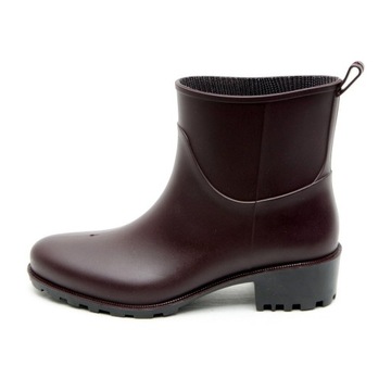 MODNE KALOSZE DAMSKIE NA OBCASIE - BORDO - 41