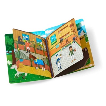 ALBUM Z NAKLEJKAMI KONIE PUFFY WIELORAZOWE DLA DZIECI KREATYWNA ZABAWKA