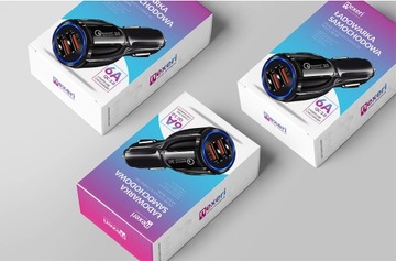 Ładowarka Samochodowa 2 xUSB 3,1A LED