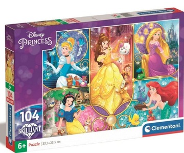 PUZZLE 104 KSIĘŻNICZKI 2 BRILLIANT CLEMENTONI 6+