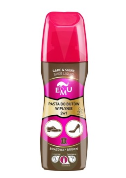 EMU Care & Shine Tekutá pasta na topánky - hnedá 75ml