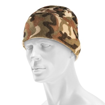 Czapka zimowa ciepła moro Mil-Tec Watch Cap Beanie - Woodland