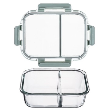 Пищевые контейнеры стеклянные 4x 1L контейнеры с отделениями для ланч -боксов
