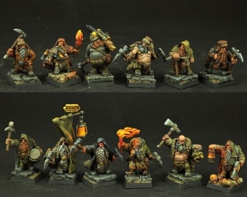 Scibor 28FM0149 RPG Dwarves Miners 12szt 28mm 24H