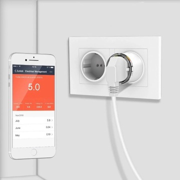 УМНЫЙ ТАЙМЕР WIFI TUYA ВАТМЕТР ПРОГРАММАТОР ВРЕМЕНИ ИНТЕЛЛЕКТУАЛЬНАЯ РОЗЕТКА