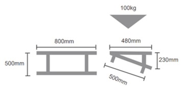 Кронштейн для крыши для кондиционера воздуха 800x480 мм