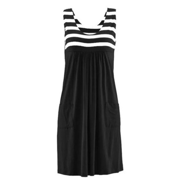 Fashion striped dress summer dress loose simple
