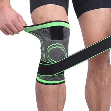 STABILIZATOR KOLANA ŚCIĄGACZ OPASKA ZIELONY CZARNY