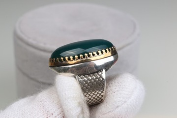 Кольцо-печатка из позолоченного серебра 17,77 г ZZ.154