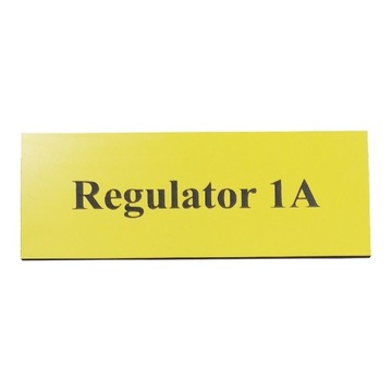 TABLICZKA OPISOWA REGULATOR 8X3cm LAMINAT GRAWER