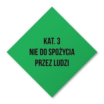 Tablica KAT.3 NIE do spożycia przez LUDZI 30cm PCV