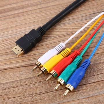 0,5 м 5 футов HD 1080P HDMI «папа» на 3 RCA AV-аудио-видео конвертерный кабель Ada Cord