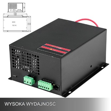 Блок питания для трубки CO2-лазерного плоттера мощностью 100 Вт.