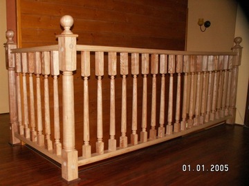 Tralka JESION barierka drewniana schody tralki