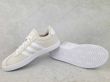 ADIDAS VL COURT 3.0 ID6312 BEŻOWE BUTY TRAMPKI TENISÓWKI SKATE SKÓRZANE