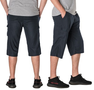 Duże Krótkie Spodenki Sportowe Męskie Szorty Dresowe Treningowe 28385-2 6XL