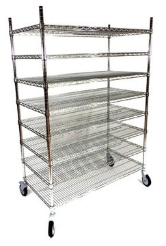 WÓZEK REGAŁ DO BUŁEK 122x61x175 CM 8 PÓŁEK