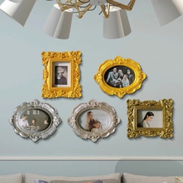 Ins złota Retro małe zdjęcie ramka na zdjęcie rekwizyty ramki ozdoby