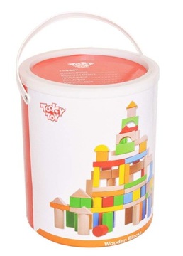 Tooky TOY Деревянные разноцветные кубики F