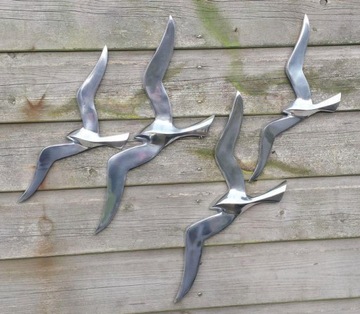 Металлическое настенное украшение, чайка, серебряный кулон