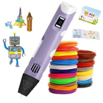 НОВЕЙШИЙ 3D-ПРИНТЕР С ШАРИКОВОЙ РУЧКОЙ, 300 М КАРТРИДЖЕЙ + ТРАФЕТ, 3D ПОКОЛЕНИЕ