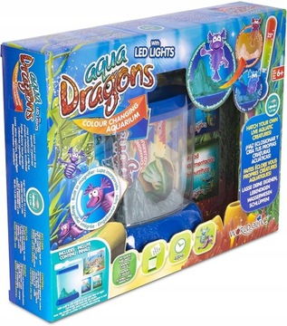 AQUA DRAGONS 7002 ŻYWE SMOKI +LED +ZMIENIAJĄ KOLOR ZABAWKA EDUKACYJNA