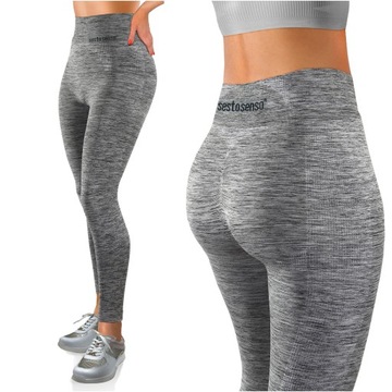 [Sesto Senso] Legginsy Fitness z efektem Push Up [L/XL]