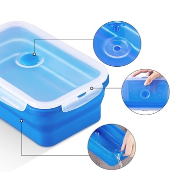 ЛАНЧ-БОКС СКЛАДНОЙ ЛАНЧ-БОКС ЕДА-ПИЩЕВОЙ СИЛИКОН 4 РАЗМЕРА 8ШТ.