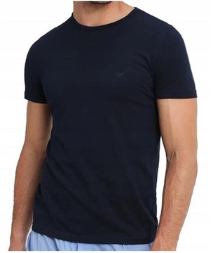 EMPORIO ARMANI Męski Granatowy T-Shirt Men Navy Tee Logo EA _ XL