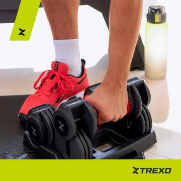 Набор регулируемых гантелей Trexo 2 x 5,75 кг черный 11,5 кг |