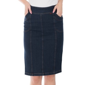 SPÓDNICA JEANS MIDI (38-54) KOLORY r.44