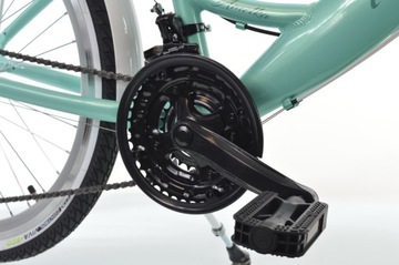 ВЕЛОСИПЕД 24 KANDS AMELKA МЯТА-БЕЛЫЙ + КОРЗИНА 2023 г.