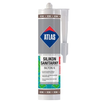 Atlas silikon sanitarny SILTON S (ciemno-szary - 036) - 280 ml