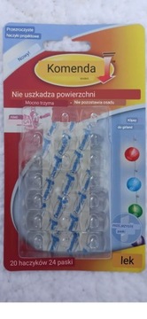 КОМАНДНЫЕ ПРОЗРАЧНЫЕ КРЮЧКИ Для наклеивания 24 шт.
