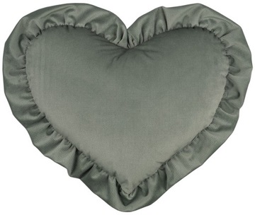 PODUSZKI DEKORACYJNE SERCE Z FALBANKĄ VELVET