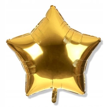 Balon Foliowy Gwiazda Gwiazdka Złota Złoty 45 cm