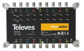 Wzmacniacz 9 Wejść 9 Wyjść do Multiswitch Televes