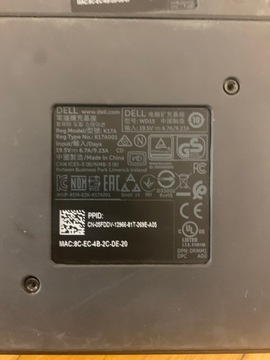 Stacja dokująca Dell WD15 ucięty kabel