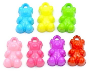 7x zawieszka MIŚ kolorowe misie