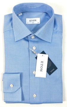 Niebieska Koszula męska r. M 39 slim Oryginał ETON