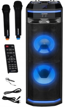 GŁOŚNIK KOLUMNA AKTYWNA BLAUPUNKT PS11DB BLUETOOTH KARAOKE 2 MIKROFONY