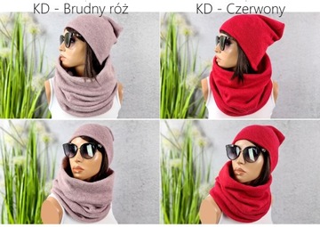 ТЕПЛЫЙ КОМПЛЕКТ ШАПКА + ГЛАДКАЯ ЮБКА, МОДНЫЕ ЦВЕТА