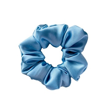 Gumka do włosów satynowa scrunchie błękitny