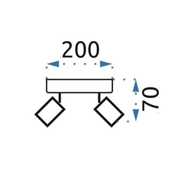 LAMPA SUFITOWA PLAFON REFLEKTOR METAL LINE CHROM 2