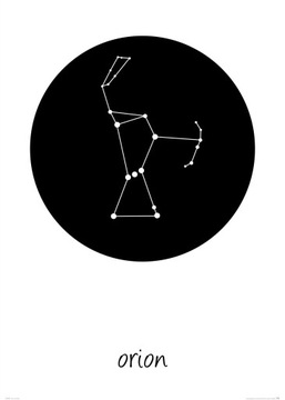 Orion konstelacja w kole plakat 50x70 cm