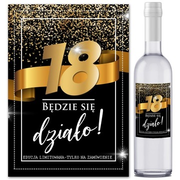 Etykiety Naklejki na butelki wódkę 18 10szt ET2